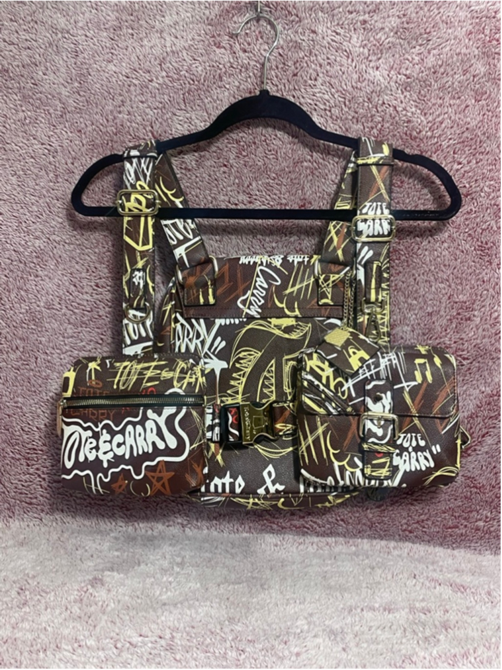 Graffiti tactical vest with attachments tote & carry love & fashion NEW